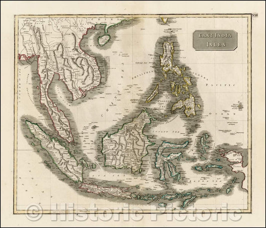 Historic Map - East India Isles, 1814, John Thomson - Vintage Wall Art
