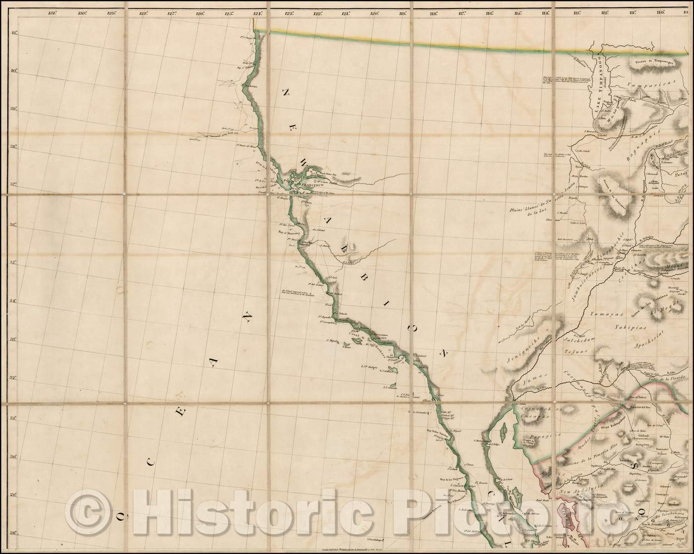 Historic Map - Mexico and Adjacent Provinces, 1810, Aaron Arrowsmith v1