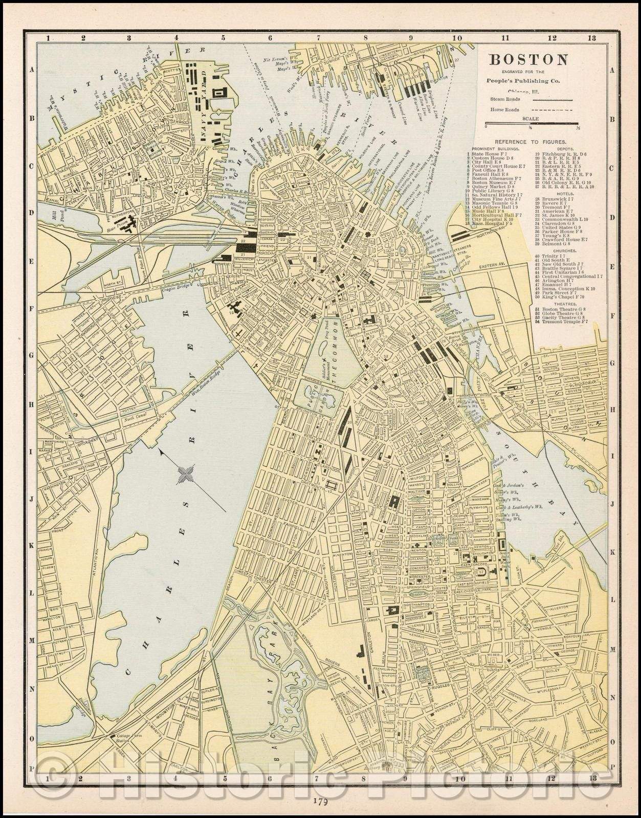 Historic Map - Boston, 1892, George F. Cram v1