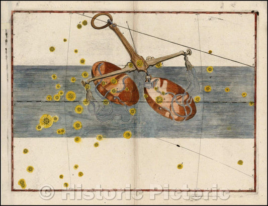 Historic Map - Libra, 1624, Johann Bayer - Vintage Wall Art