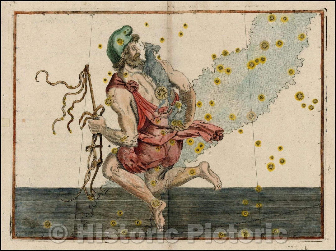 Historic Map - Auriga, 1624, Johann Bayer - Vintage Wall Art