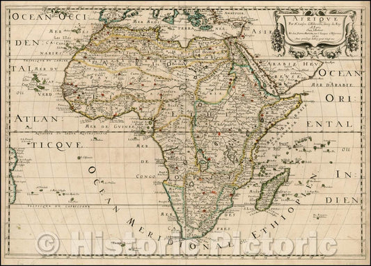 Historic Map - Afrique, 1650, Nicolas Sanson v1