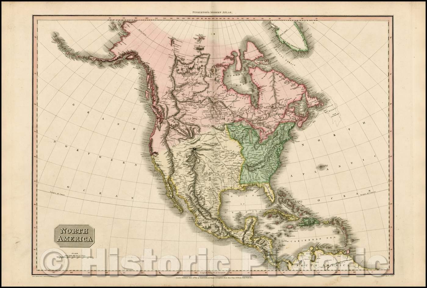 Historic Map - North America, 1812, John Pinkerton v2