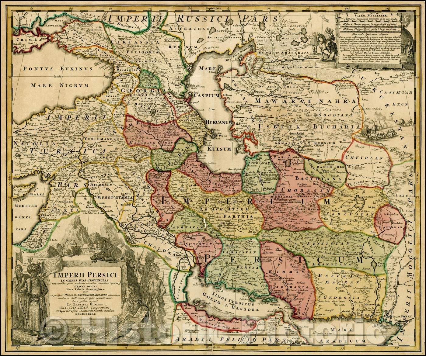 Historic Map - Imperii Persici In Omnes Suas Provincias, 1720, Johann Baptist Homann v1