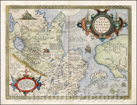 Historic Map - Tartariae Sive Magni Chami Regni typus, 1570, Abraham Ortelius v1