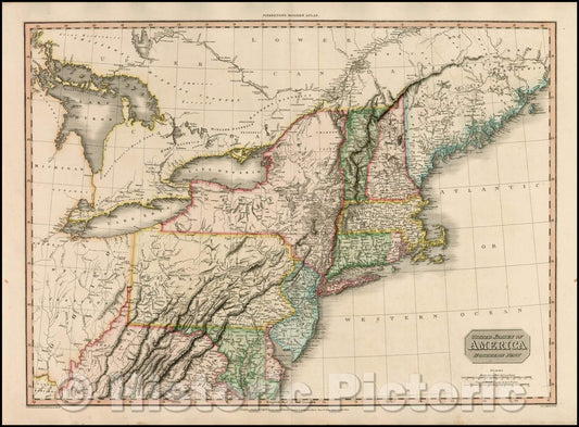 Historic Map - United States of America, Northern Part, 1810, John Pinkerton v1