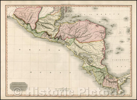 Historic Map - Spanish Dominions In North America Southern Part, 1811, John Pinkerton v2