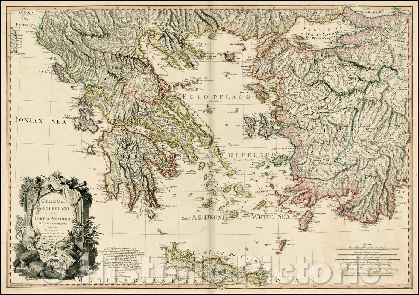 Historic Map - Greece. Archipelago and Part of Anadoli, 1791, William Faden v1