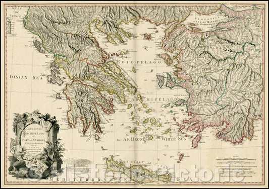 Historic Map - Greece. Archipelago and Part of Anadoli, 1791, William Faden v1