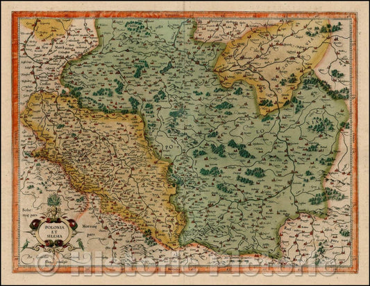 Historic Map - Polonia et Silesia, 1585, Gerhard Mercator v1