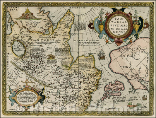 Historic Map - Tartariae Sive Magni Chami Regni typus, 1570, Abraham Ortelius v2
