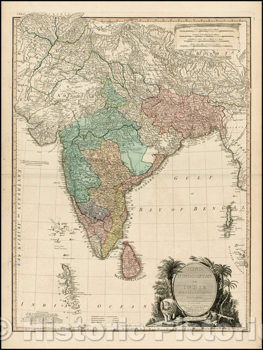 Historic Map - Hind, Hindoostan or India, 1800, William Faden v1