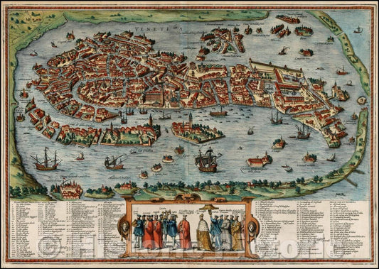 Historic Map - Venetia, 1572, Georg Braun v1