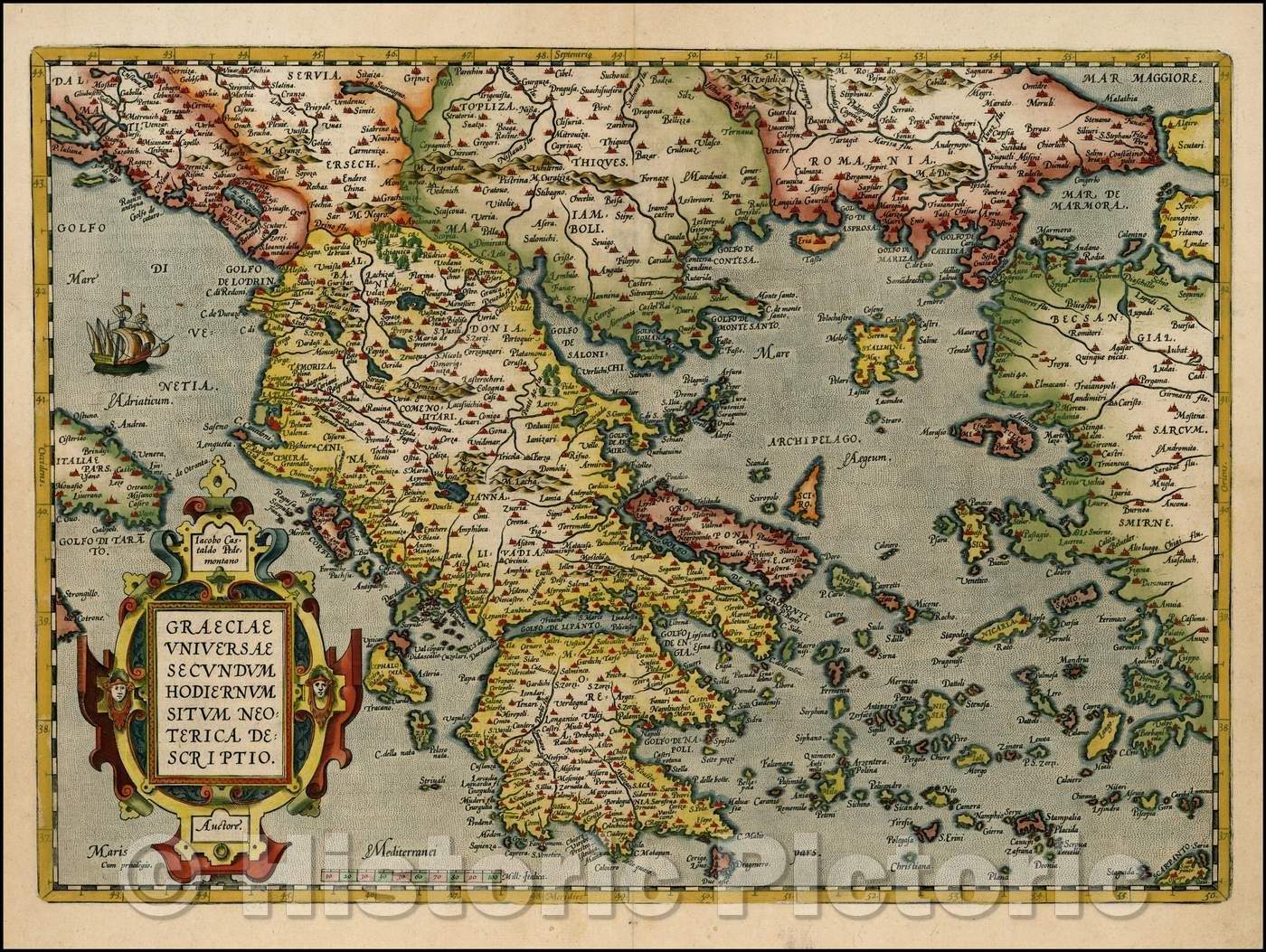 Historic Map - Graeciae Universae Secundum Hodiernum Situm Neoterica Descriptio, 1609, Abraham Ortelius v2