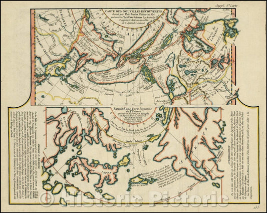 Historic Map - Carte Des Nouvelles Decouvertes dresseee par Phil. Buache, 1772, Denis Diderot v2