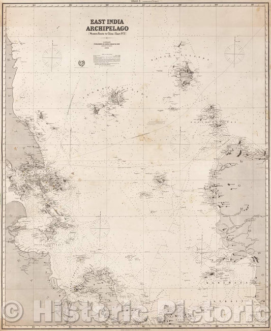 Historic Map - East India Archipelago [Western Route to China. Chart No. 2], 1882, James Imray & Son - Vintage Wall Art