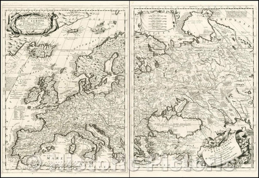 Historic Map - Parte Occidentale Dell' Europa, 1692, Vincenzo Maria Coronelli v1