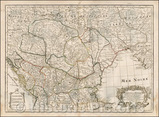 Historic Map - Carte de la Hongrie et des Pays qui en dependoient autresois dress? sur un grand nombre de memoire, 1703, Guillaume De L'Isle v1