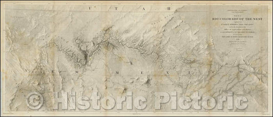 Historic Map - Map No. 2. Rio Colorado of the West explored, 1858, Joseph C. Ives v1