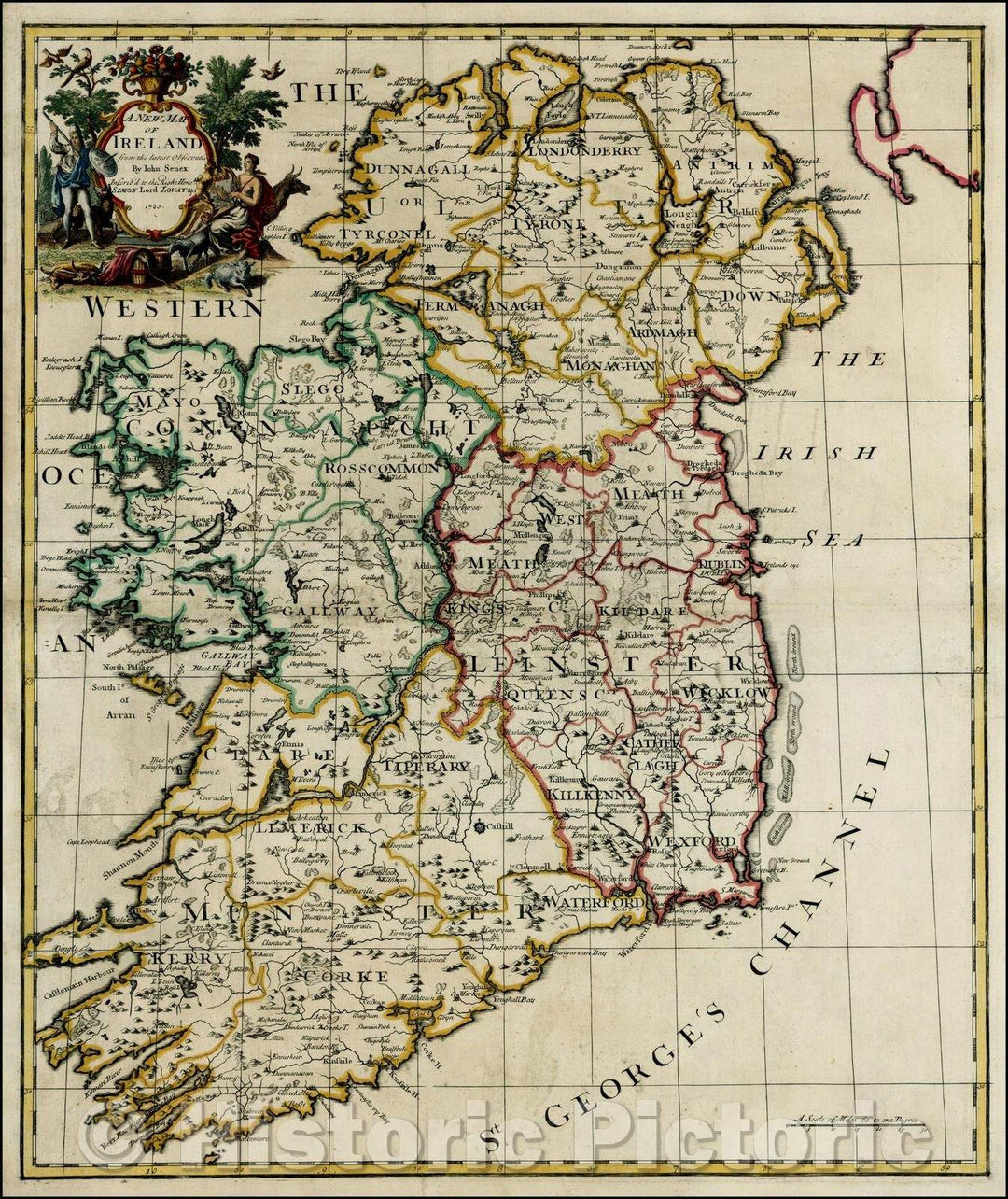 Historic Map - Ireland From the lastest Observations, 1721, John Senex - Vintage Wall Art