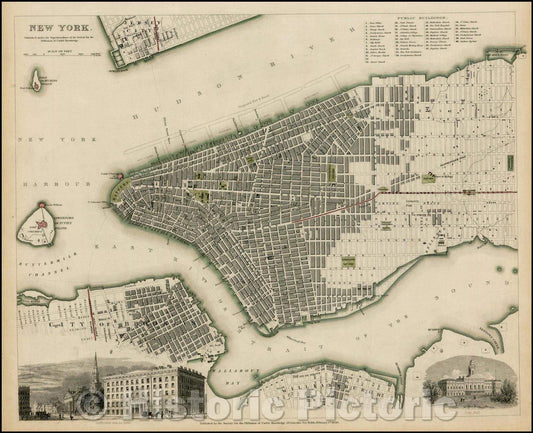 Historic Map - New York, 1840, SDUK v1