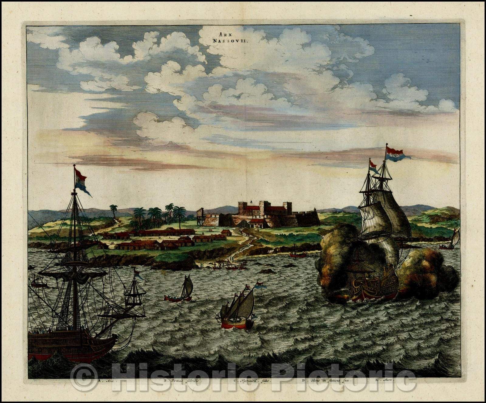 Historic Map - Arx Nassovii, 1671, John Ogilby v2