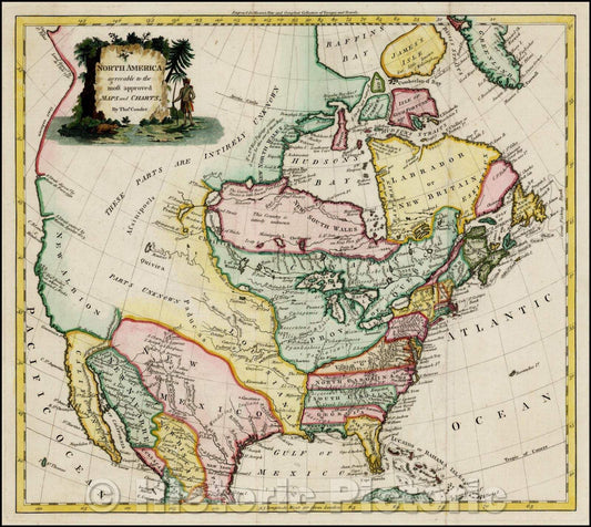 Historic Map - North America, agreeable to the most approved Maps and Charts, 1778, Thomas Condor v2