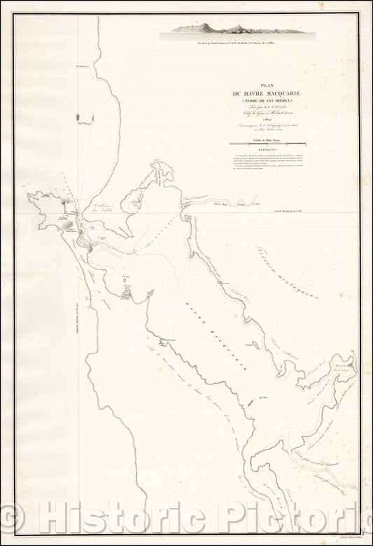 Historic Map - Plan Du Golfe De Palerme Et Des Environs Par W.H. Smyth/Plan of the Gulf of Palermo, with two Views of the approaches to the Bay, 1827 - Vintage Wall Art