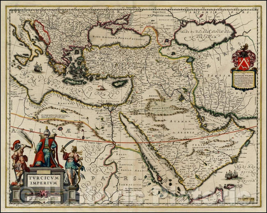 Historic Map - Turcicum Imperium, 1640, Willem Janszoon Blaeu v3