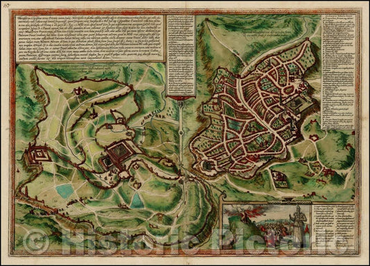 Historic Map - Hierosolyma, Clarissima Totius Orientis Civitas Iudaee Metropolis, 1572, Georg Braun v1