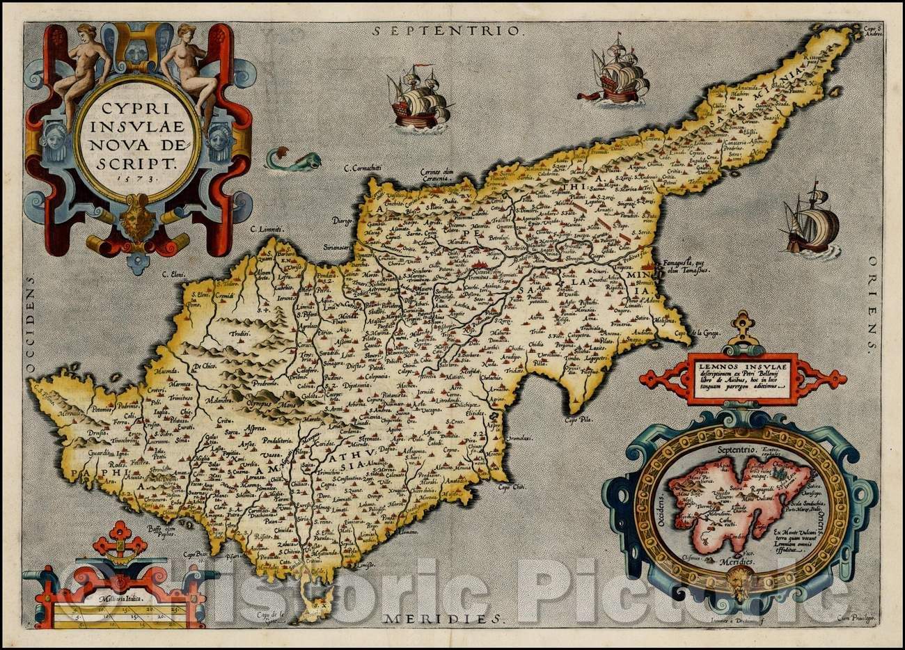 Historic Map - Cypri Insulae Nova Descriptio, 1602, Abraham Ortelius v1