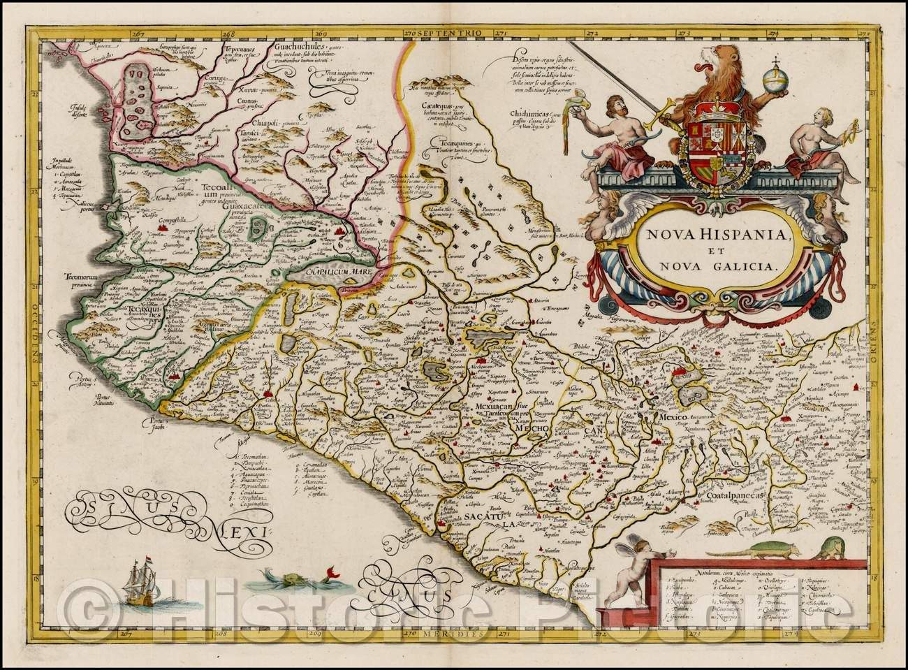 Historic Map - Nova Hispania et Nova Galicia, 1635, Jodocus Hondius v2
