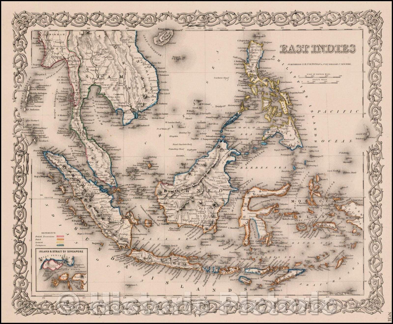 Historic Map - East Indies, 1856, Joseph Hutchins Colton v1