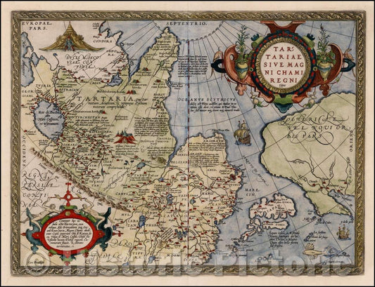 Historic Map - Tartariae Sive Magni Chami Regni typus, 1592, Abraham Ortelius v3