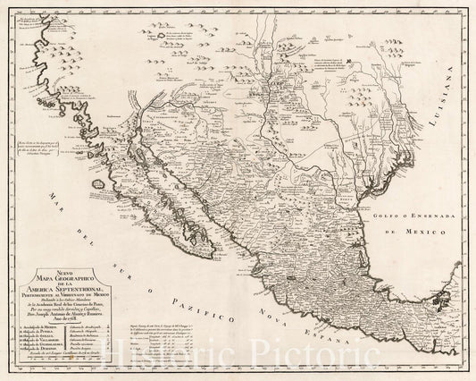 Map of Northern North America and Mexico (1768) - Historical Map Reproduction