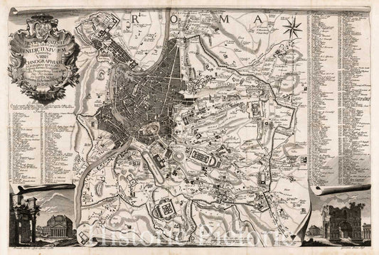 Ancient Rome Plan - Bufalino, 1785 | Historical Map Print