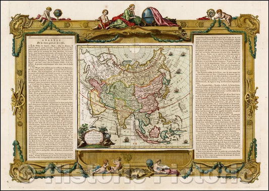 Historic Map - L'Asie dressee pour l'etude de la Geographie/Asia set for the study of Geography. 1765, 1765, Louis Brion de la Tour - Vintage Wall Art