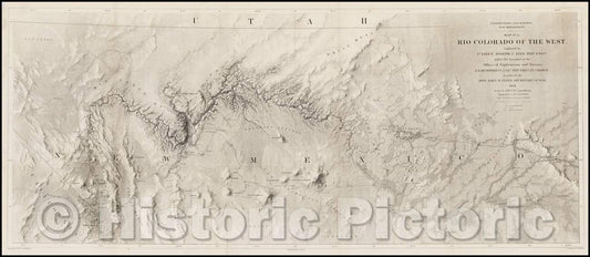 Historic Map - Map No. 2. Rio Colorado of the West explored, 1858, Joseph C. Ives v2