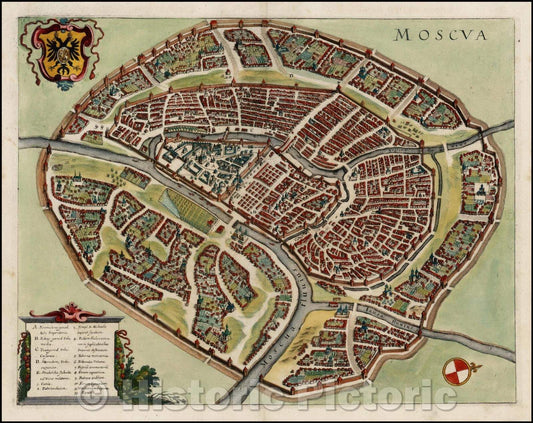 Historic Map - Moscua, 1638, Matthaus Merian v2