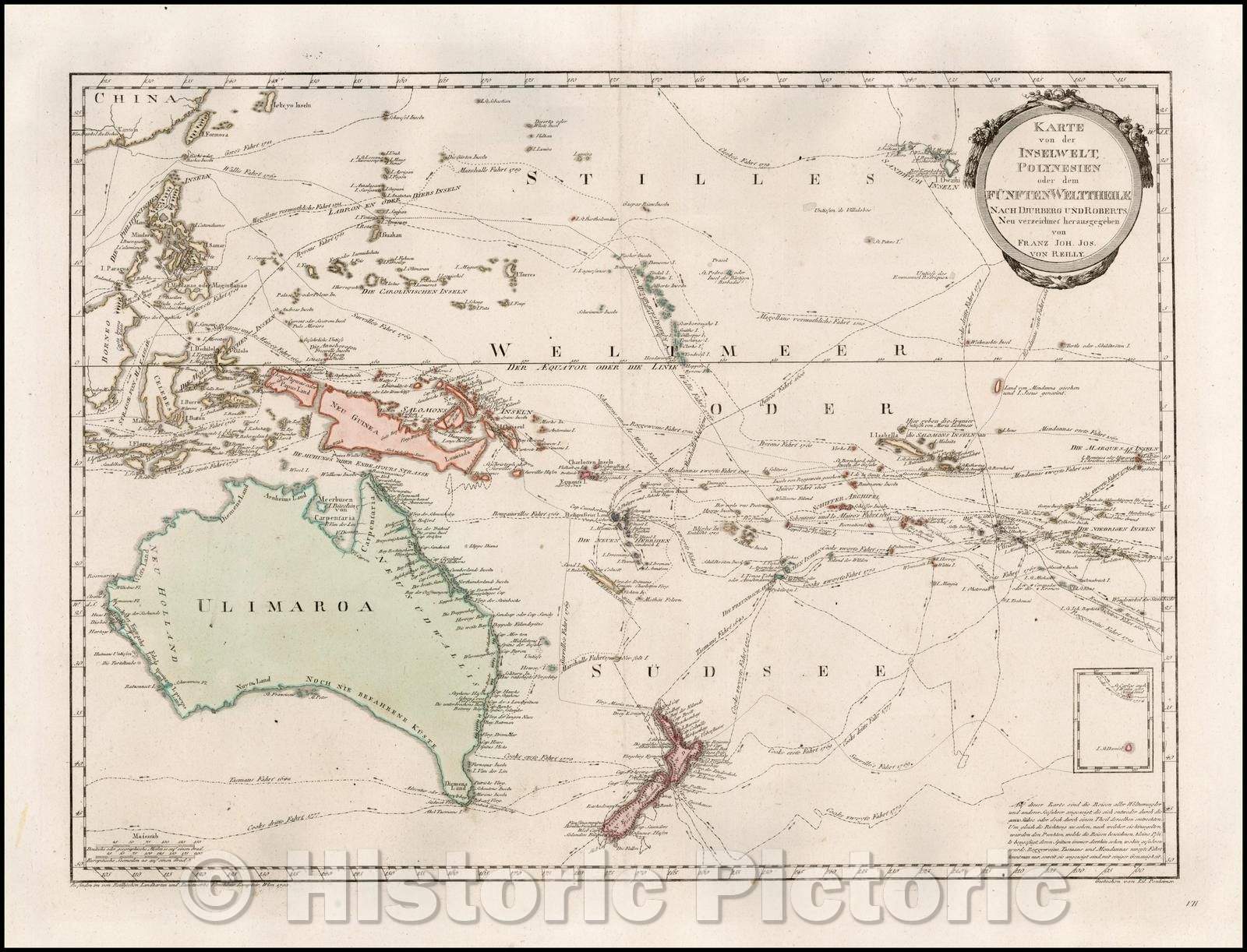 Historic Map - Karte von der Inselwelt, Polynesien oder dem Funften Welttheile Nach Djurberg und Roberts Neu verzeichnet herausgegeben, 1795 v1