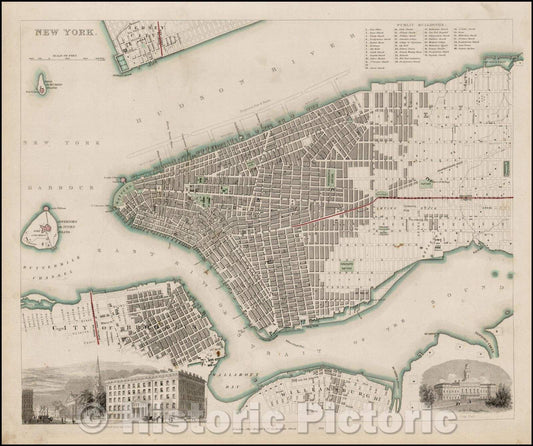 Historic Map - New York, 1840, SDUK v2