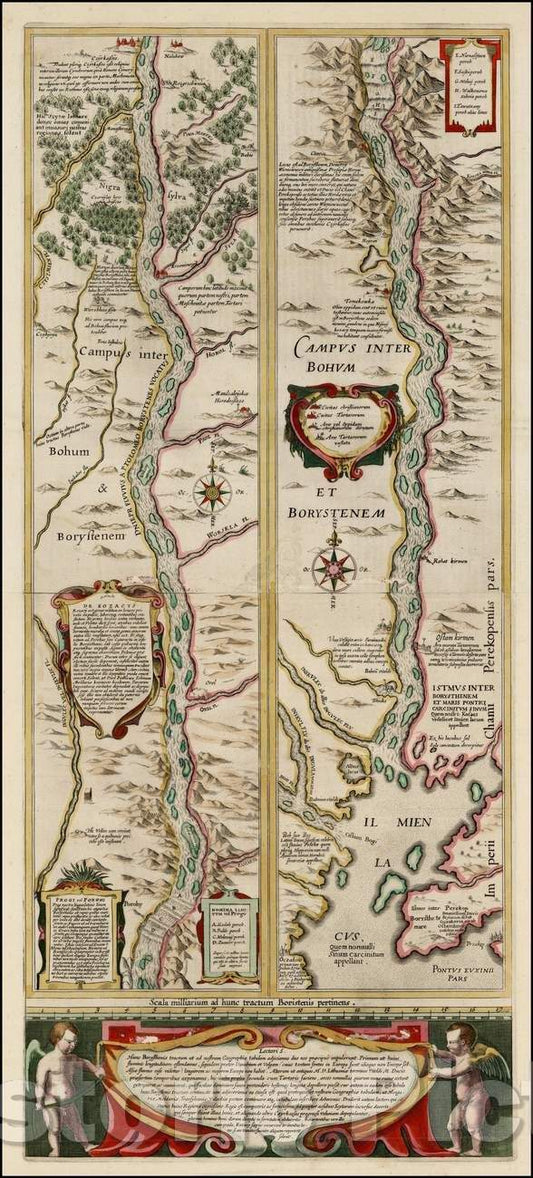 Historic Map - Lectori S. Hunc Borysthenis tractum ut ad nostrum Geographiae tabulam, 1640, Willem Janszoon Blaeu v1