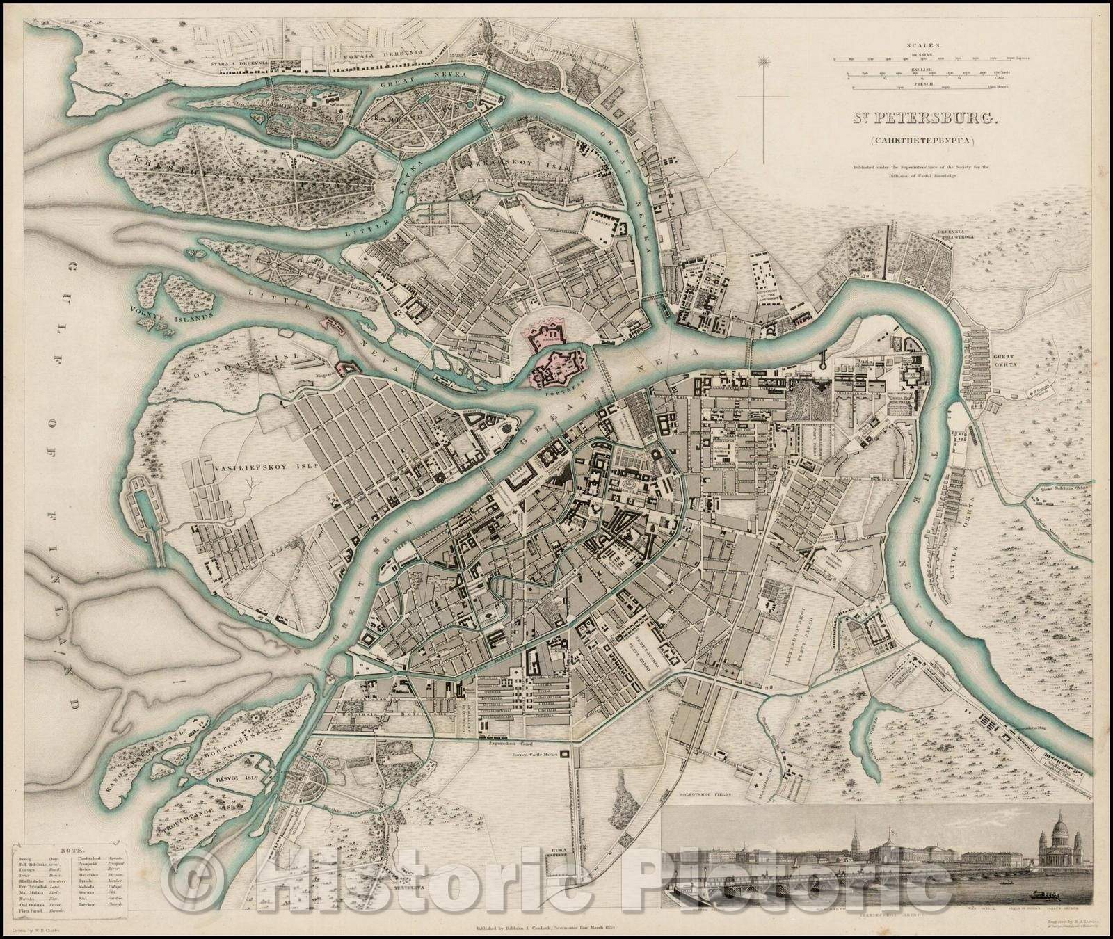 Historic Map - St. Petersburg [CAHKTIIETEPBYPTA], 1834, SDUK v2