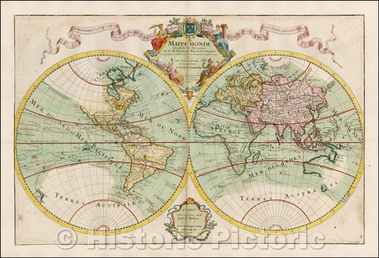 Historic Map - Mappe-Monde Dressee Sur les Observations, 1700, Guillaume De L'Isle v1