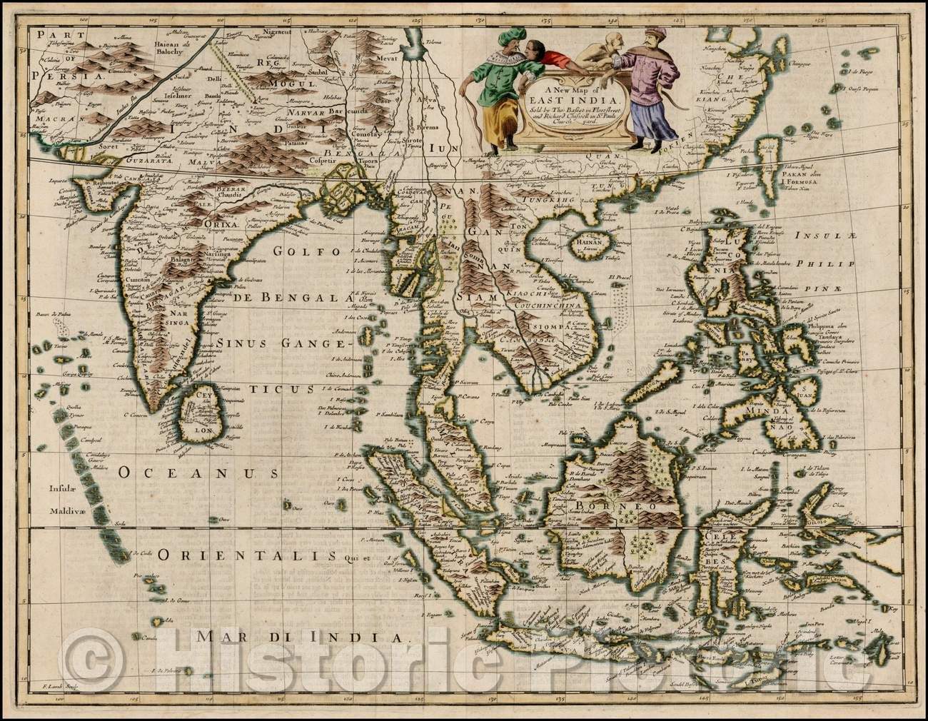 Historic Map - East India, 1676, John Speed v2