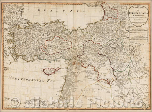 Historic Map - Turkey in Asia, 1794, Richard Holmes Laurie v2