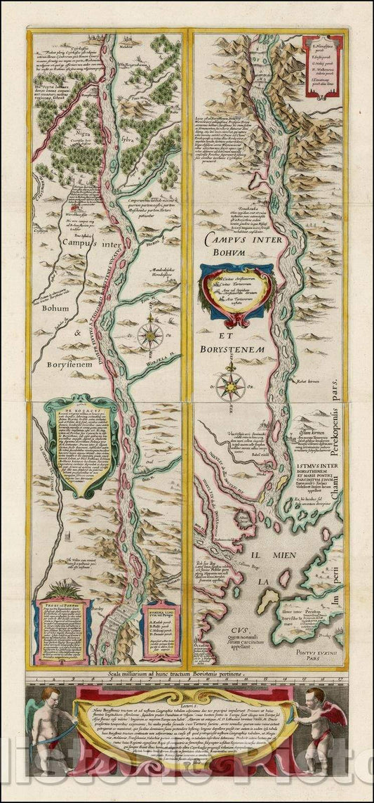 Historic Map - Lectori S. Hunc Borysthenis tractum ut ad nostrum Geographiae tabulam, 1640, Willem Janszoon Blaeu v2