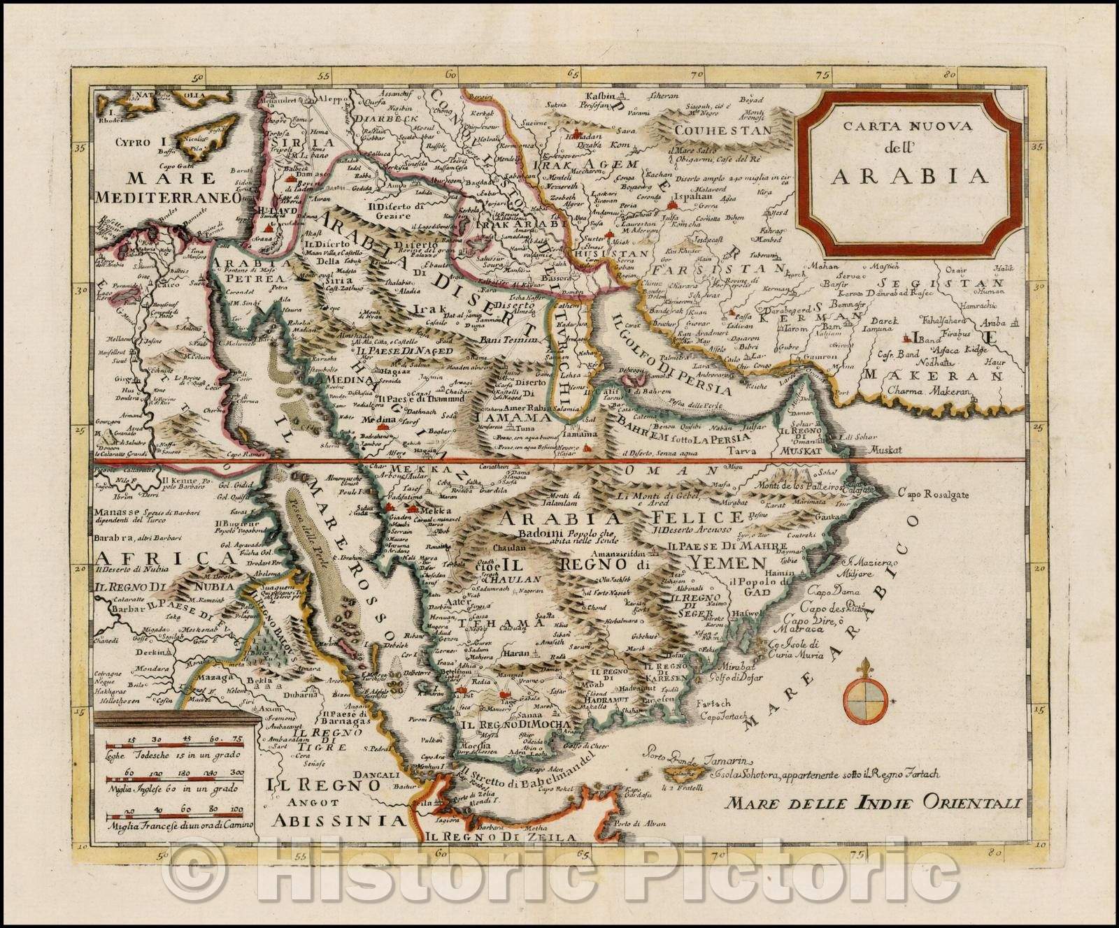 Historic Map - Carta Nuova dell' Arabia, 1740, Isaak Tirion v1