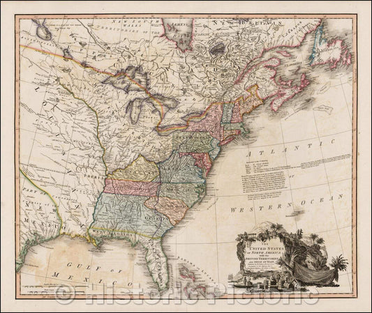 Historic Map - The United States of North America with the British Territories And Those of Spain, according to the Treaty, 1809, William Faden v1
