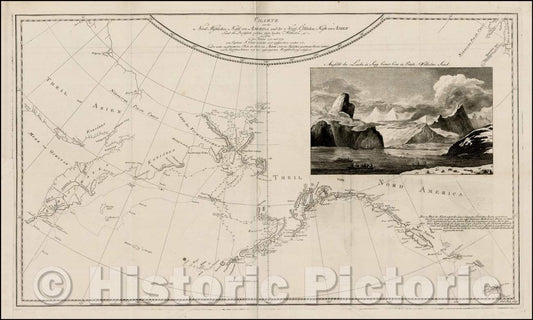Historic Map - Nord-Westlichen Kuste von America und der Nord-Ostlichen Kuste von Asien n Samt der Durchfahrth zwischen diesen beyden Welttheile, 1787 v1